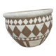 Cache pot vintage graphique