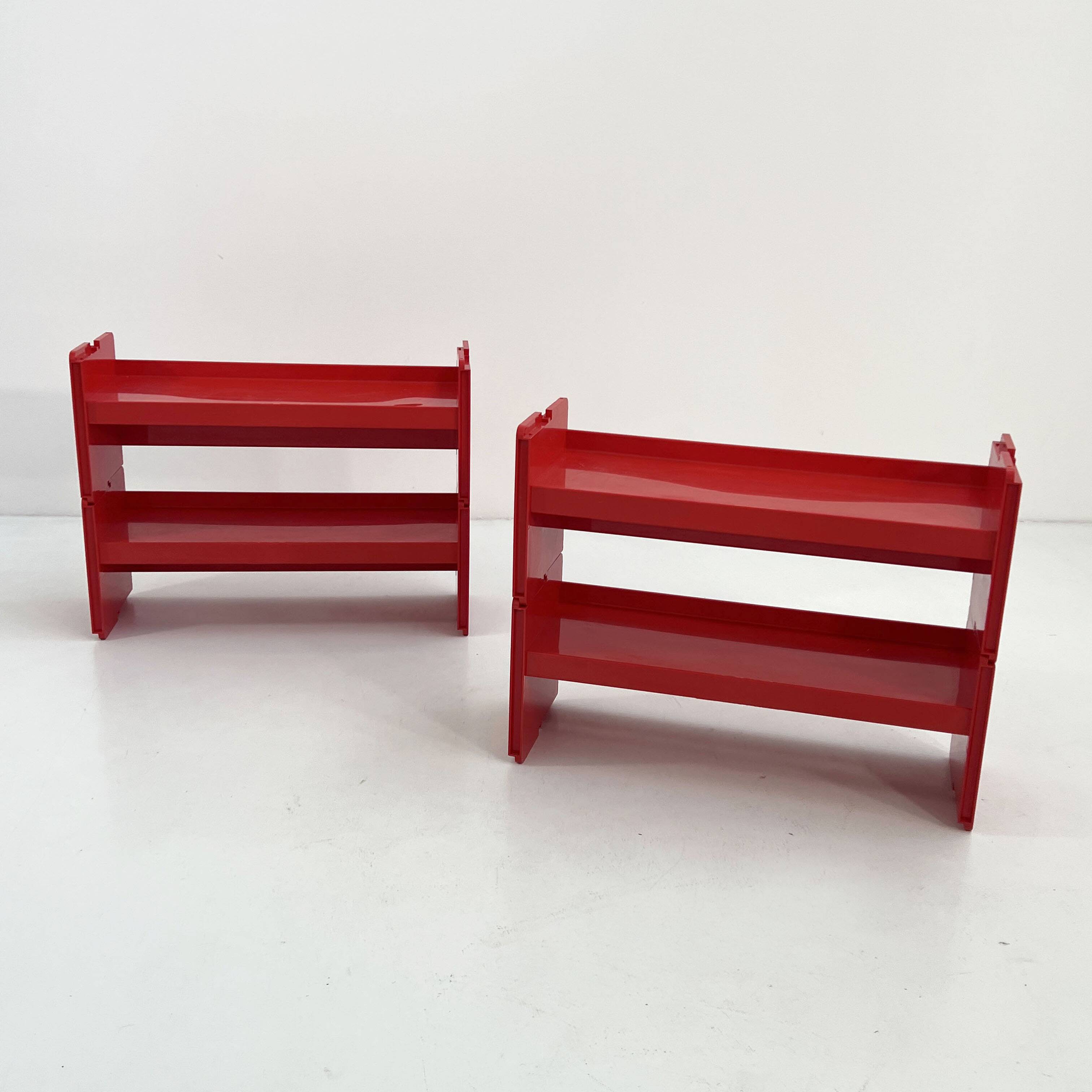 Modular shelf Jeep red by De Pas, D'Urbino & Lomazzi for BBB 1970