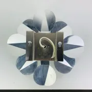 Space Age chrome flower wall light from the 1960s.