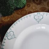 6 mismatched earthenware soup plates lot 8
