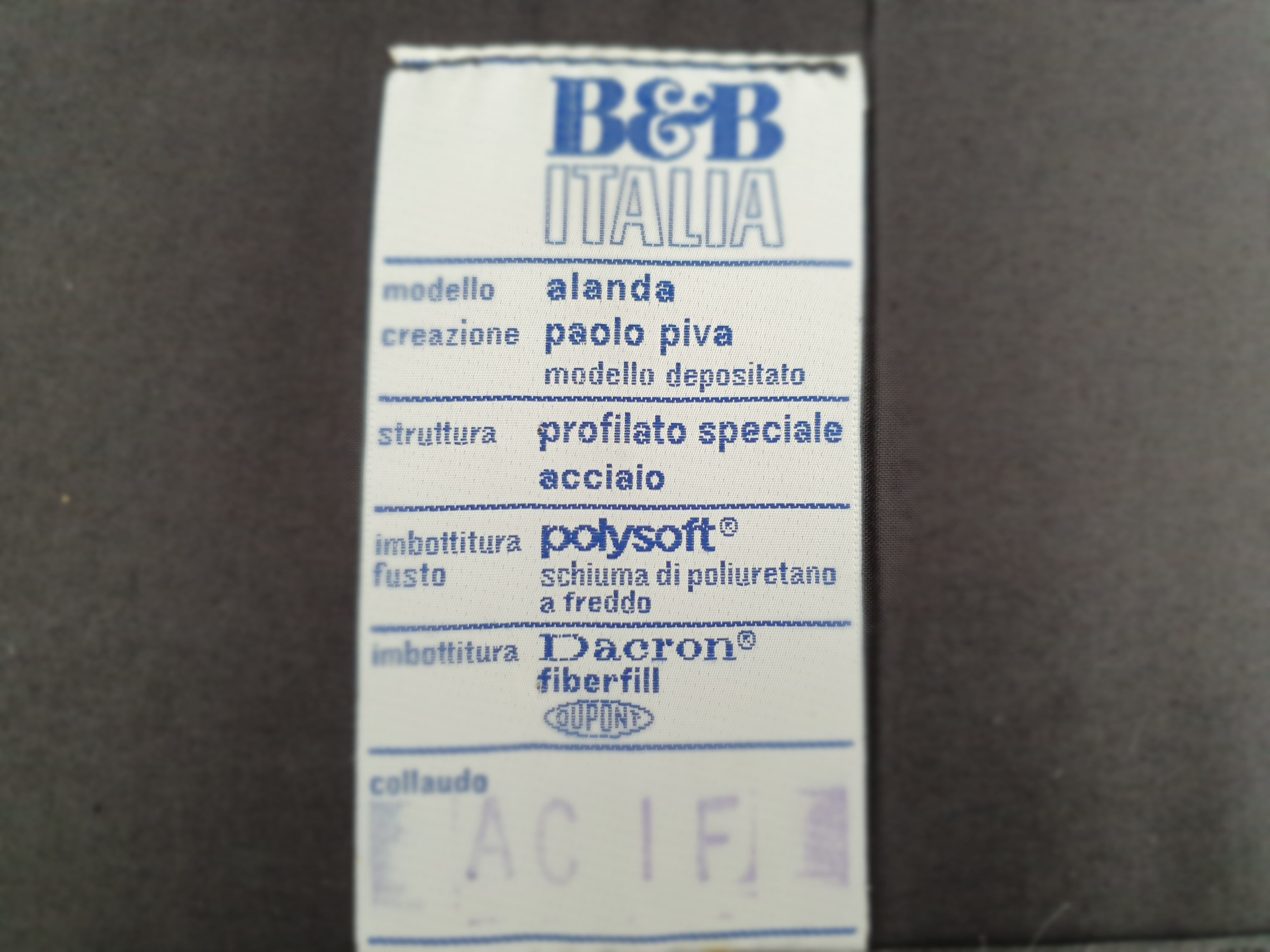 Sofa model "Alanda" by Paolo Piva for B-B Italia