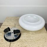 Regent vintage half-sphere opaline ball wall lamp