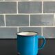 Small blue cup Swallow brand enameled sheet metal