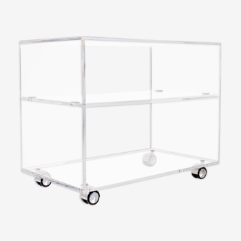 Desserte trolley en plexi