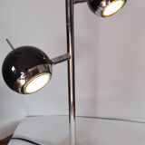 Lampe vintage noire et chrome eyeball Seylumiere modèle Hary
