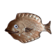 Decorative ceramic plate in the shape of a fish from the 1970s.