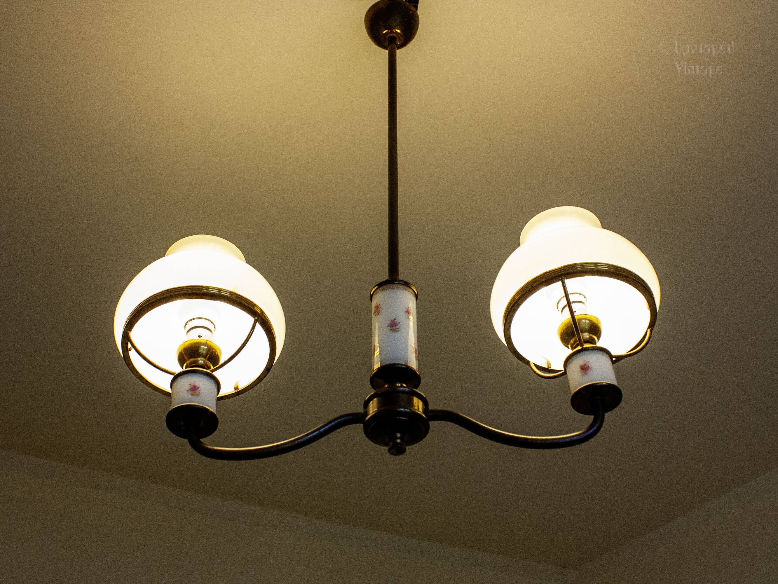 Vintage double ceiling light oil lamp style Lighting