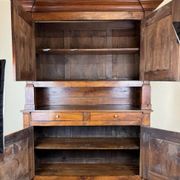 Buffet Deux Corps Empire period walnut and oak