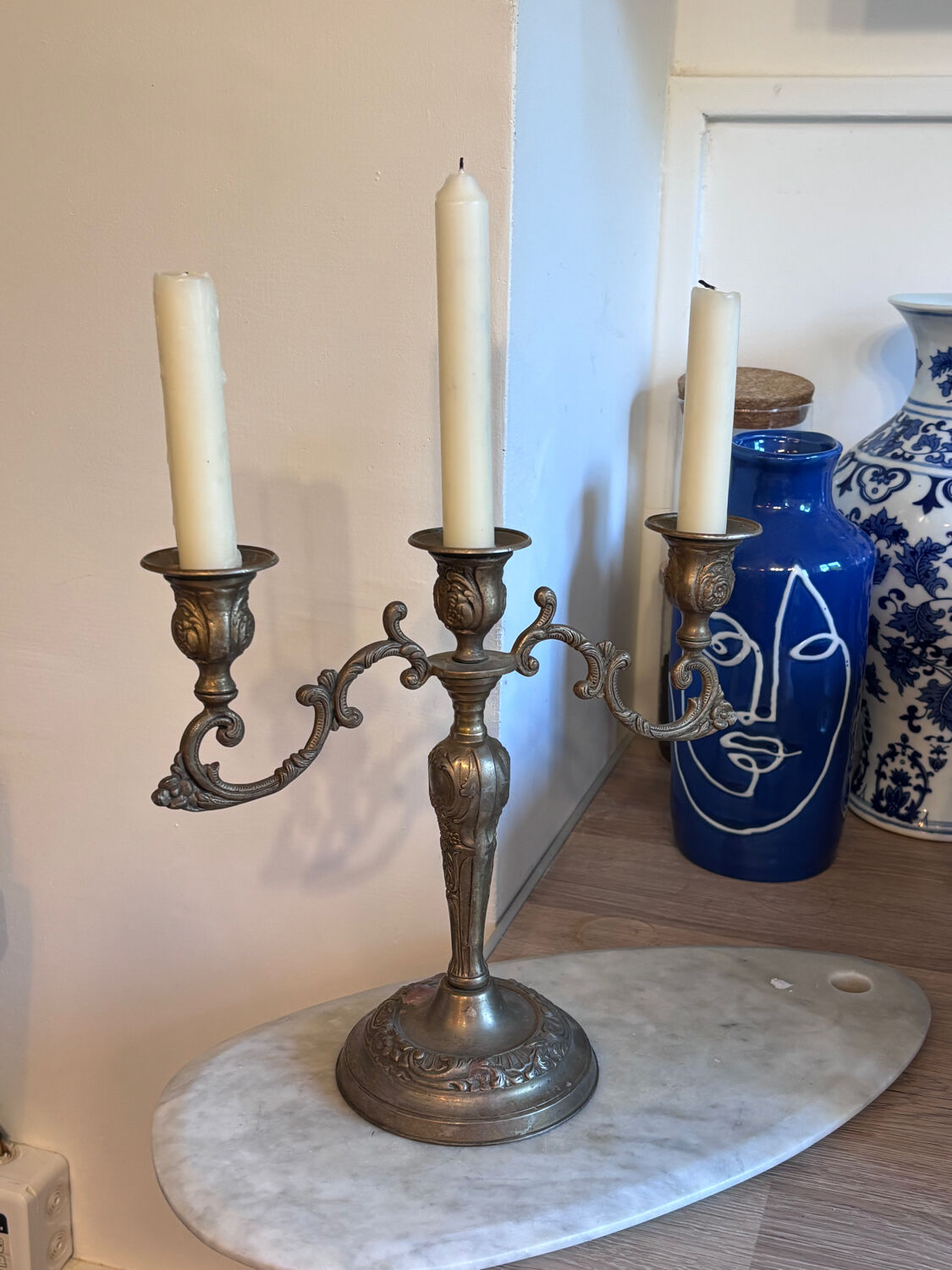 Big bronze candleholder