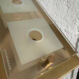 Applique laiton verre Grossmann années 80