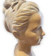 Bust of louise brongniart in patinated plaster after houdon