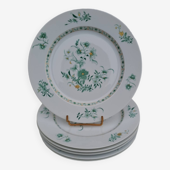 6 Bernardaud Limoges porcelain dinner plates Beijing model