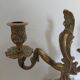 Pair of vintage brass 2-candle candelabra candlesticks