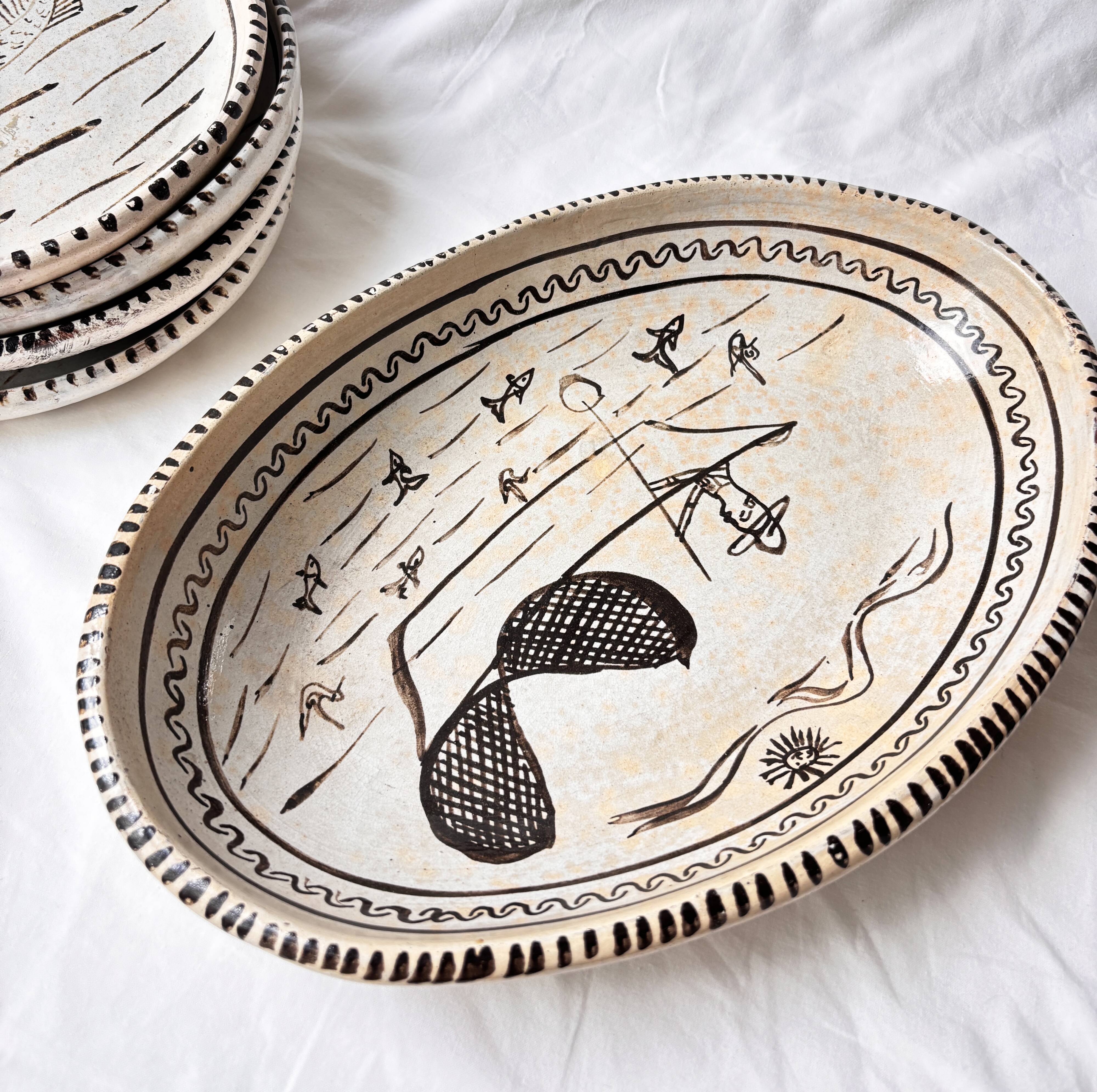 Rare ceramic service Bernardo Zaldizar