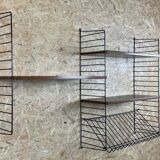 60s 70s oak string shelf module by Kajsa & Nils "Nisse" Strinning Sweden