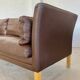 MID CENTURY VINTAGE DANISH MOGENS HANSEN 3 PERSON SOFA IN COCO BROWN LEATHE