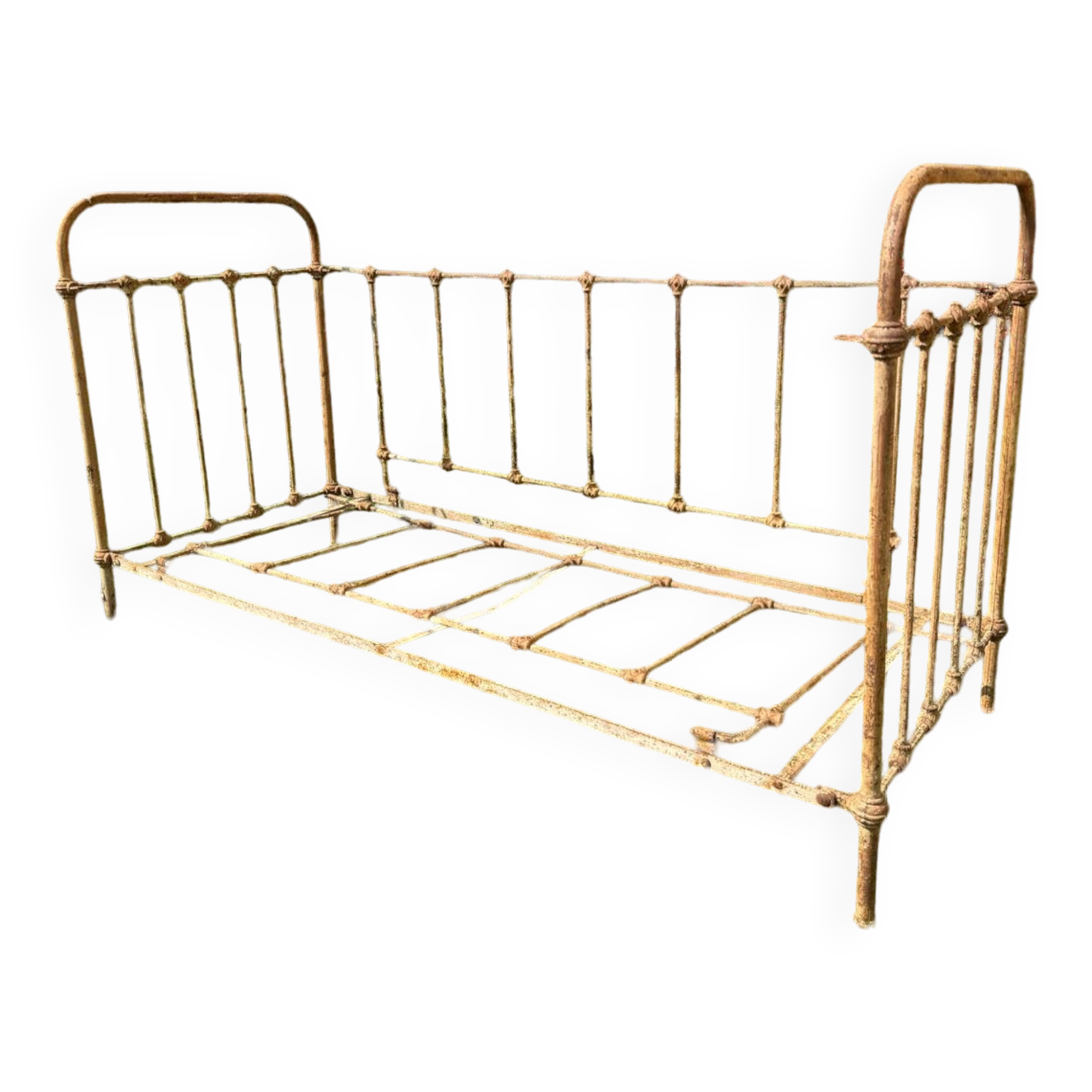 Wrought iron cage bed
