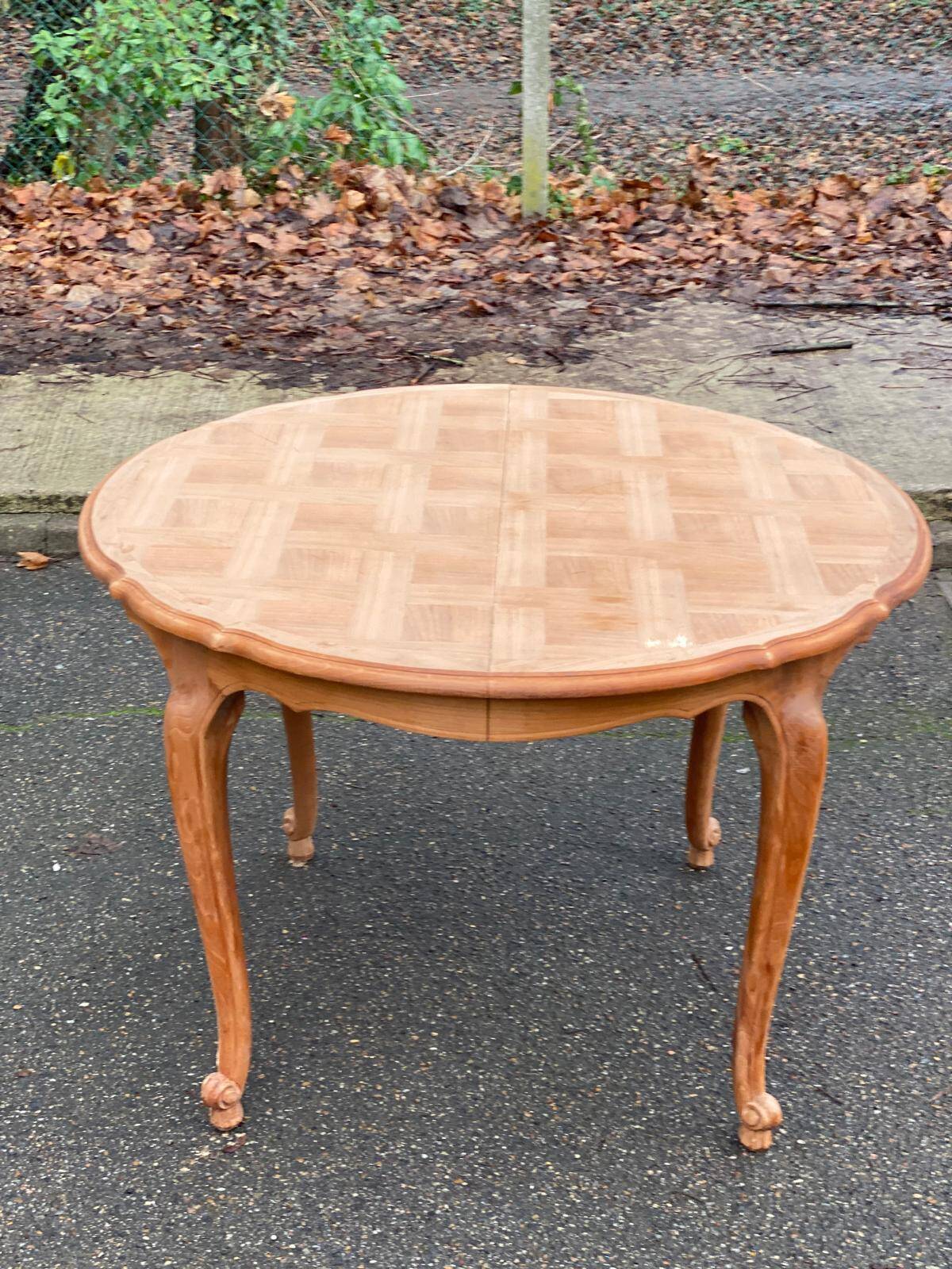 Renovated Louis XV dining table in cherry wood from the 20th century, 210cm.