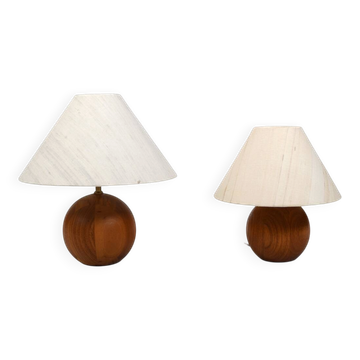 Ensemble de lampes de table en teck danois Dyrlund & MCM