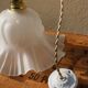 Frosted glass tulip hanging lamp