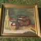 Rustic Kitchen Copper Pot Oil Painting - 1962