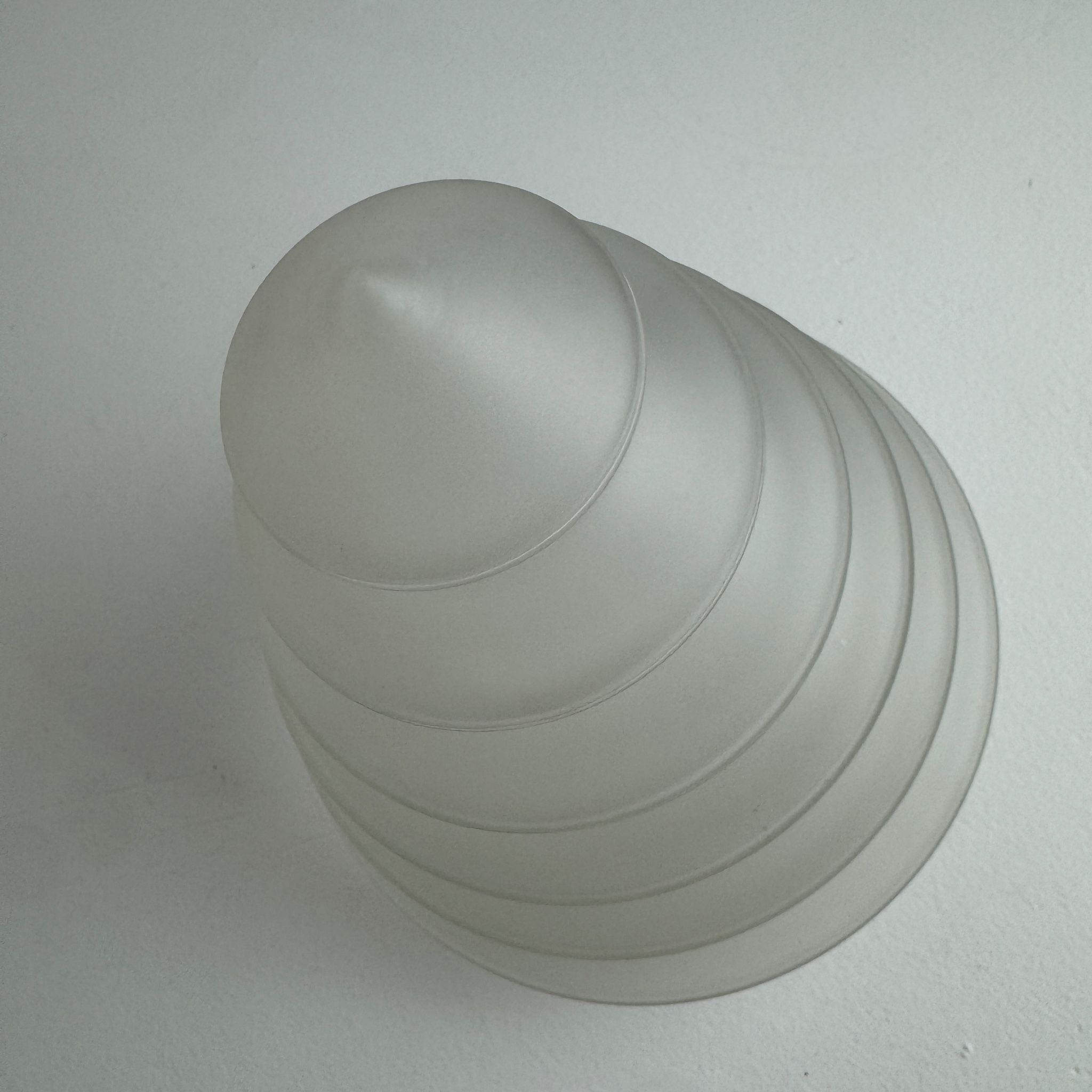 ANTIQUE ART DECO SUSPENSION 1930 FROSTED GLASS