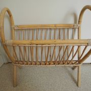 vintage rattan magazine rack