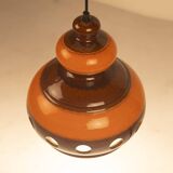 Orange and Brown Ceramic Pendant Lamp