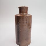Vase marron en grès