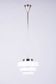 Art Deco Chandelier in Chrome-Plated Steel and Opaline Glass, Czech, 1920s