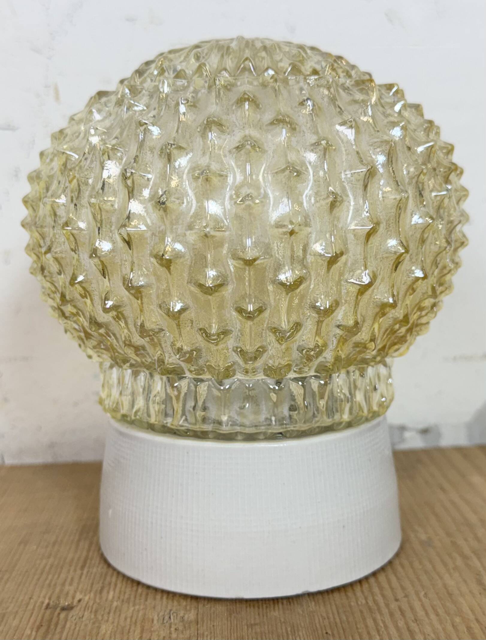 Vintage White Porcelain Ceiling Light, 1970s