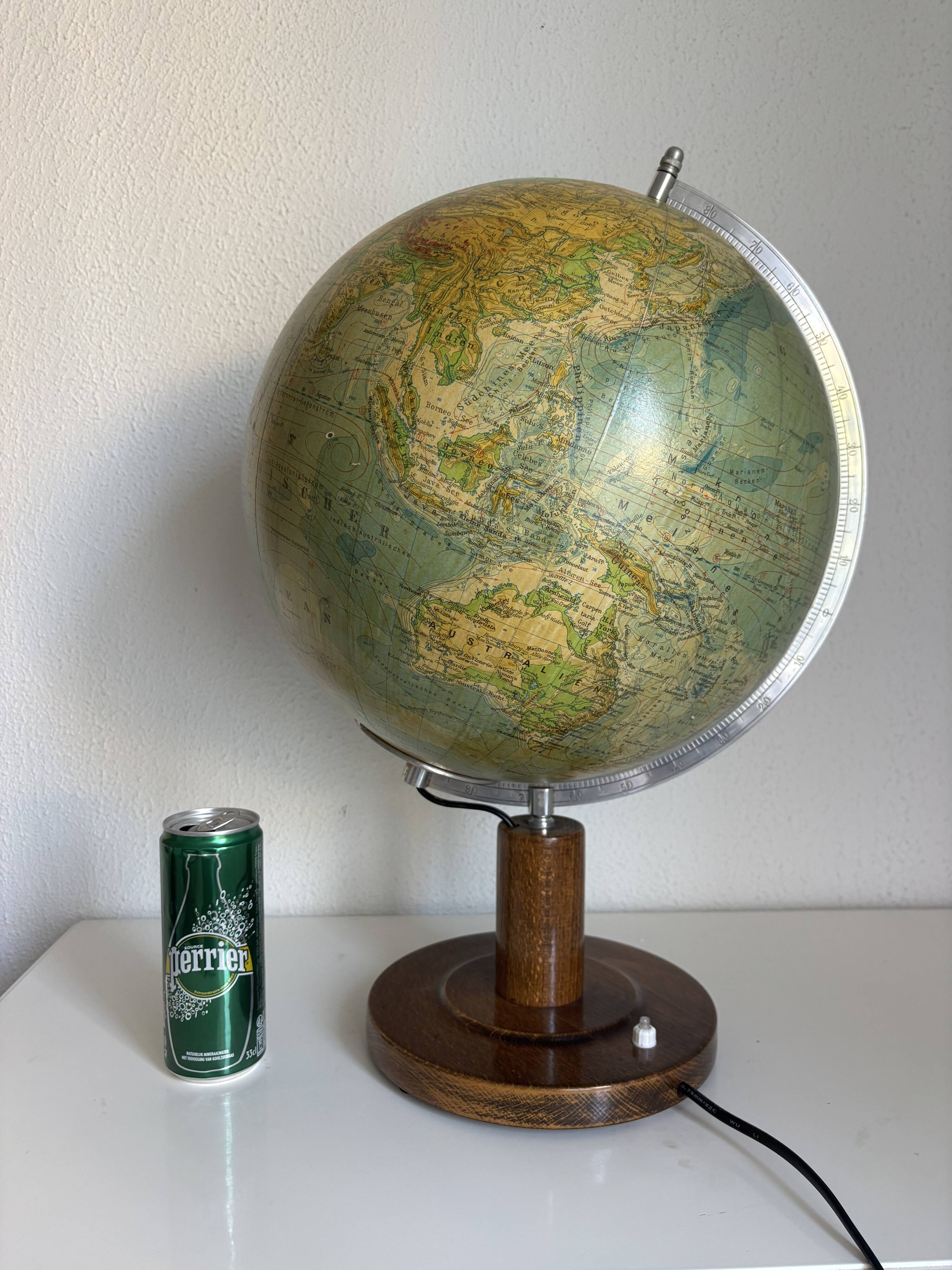 Vintage globe 1950/1953 terrestrial Räth world map ex-GDR - 52 cm