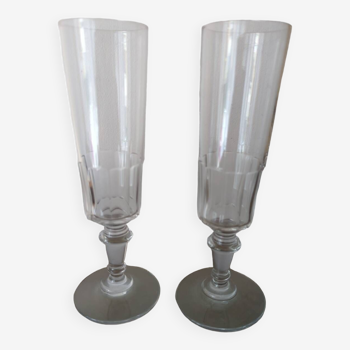 2 Baccarat Champagne flutes, Mirabeau model