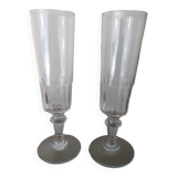 2 Baccarat Champagne flutes, Mirabeau model