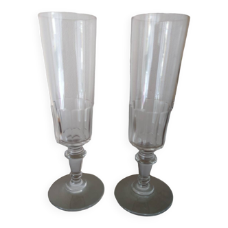 2 Baccarat Champagne flutes, Mirabeau model