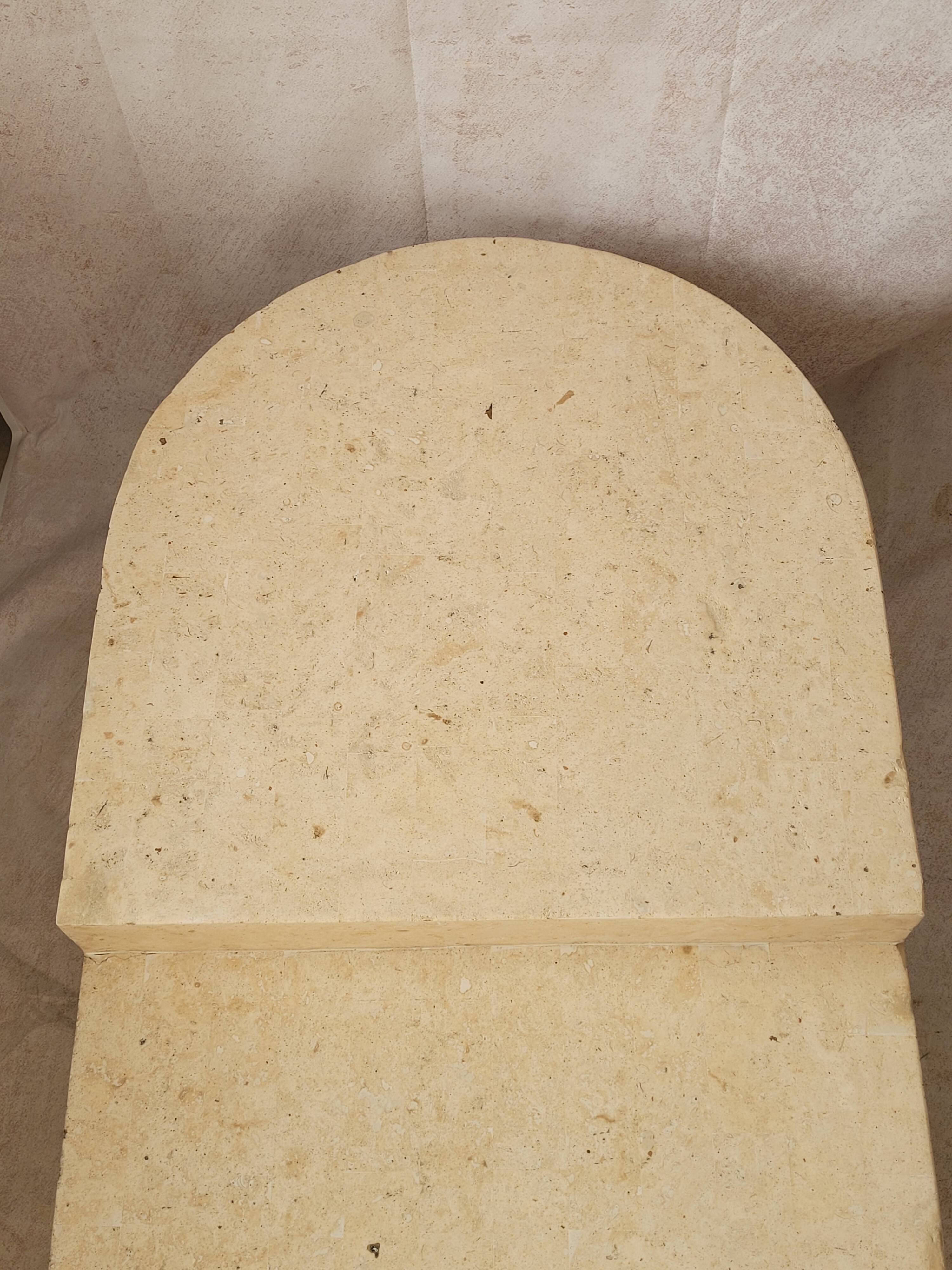 Magnussen Ponte beige mactan stone oval coffee table