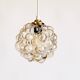 Petite amber bubble glass pendant light by Helena Tynell for Glashutte Limb