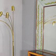 Brass floor chandelier, 70s