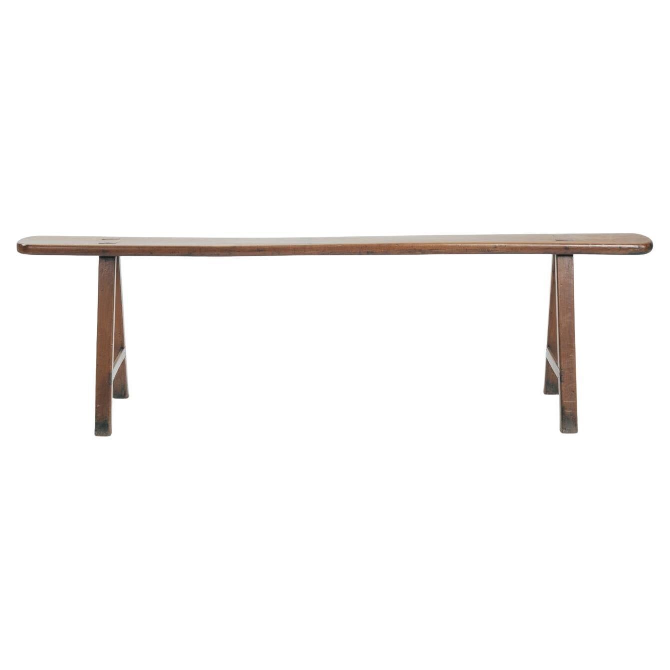 Banc en chêne de style Art Déco français, années 1930
