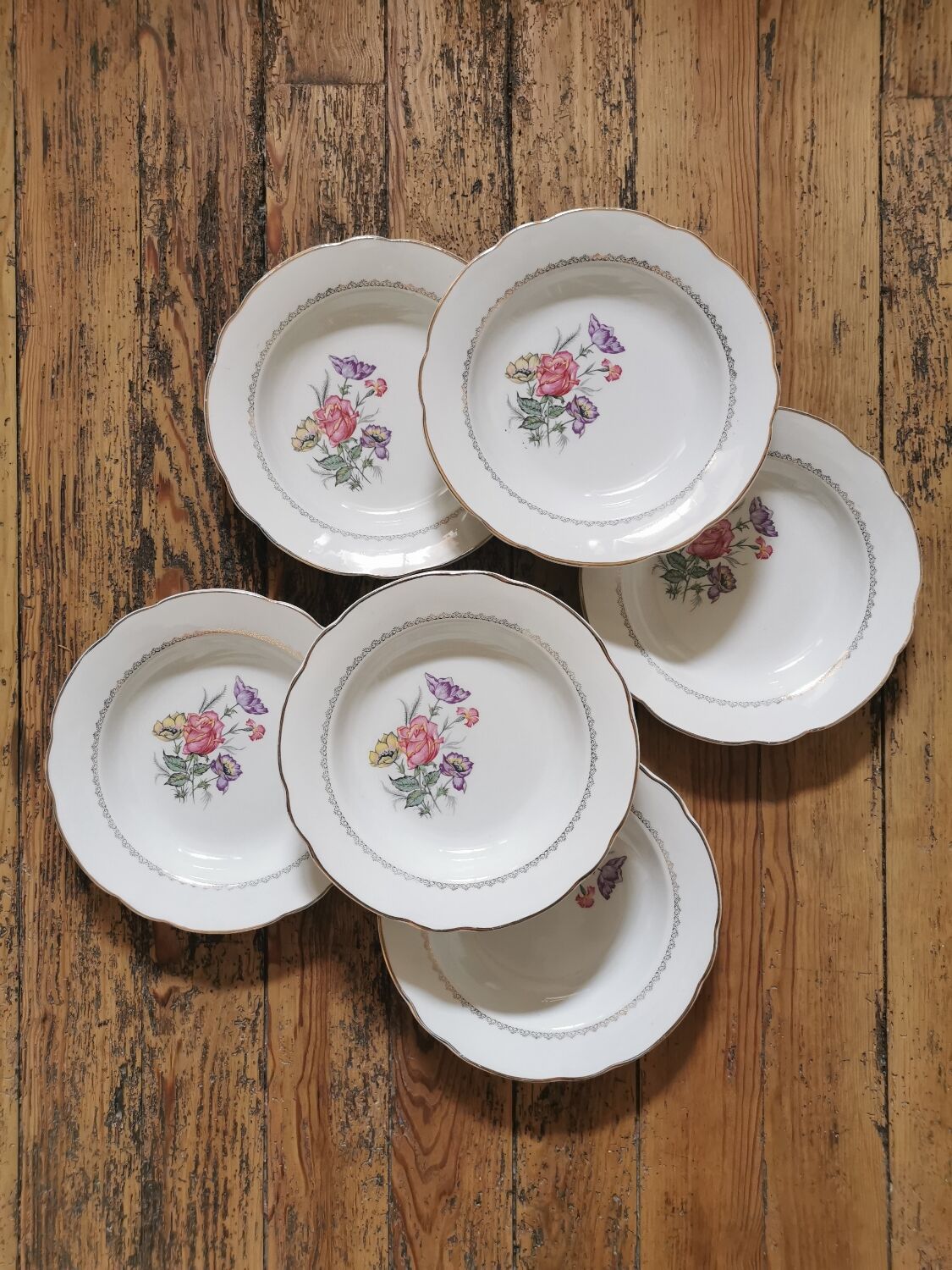 Vintage Digoin hollow plates