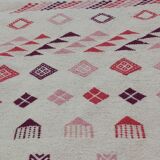 Traditional Berber multicolored white carpet  208x127cm