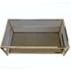 Gold metal coffee table with two glass and mirror trays 70