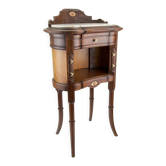 Chevet en noyer et marbre style Louis XVI