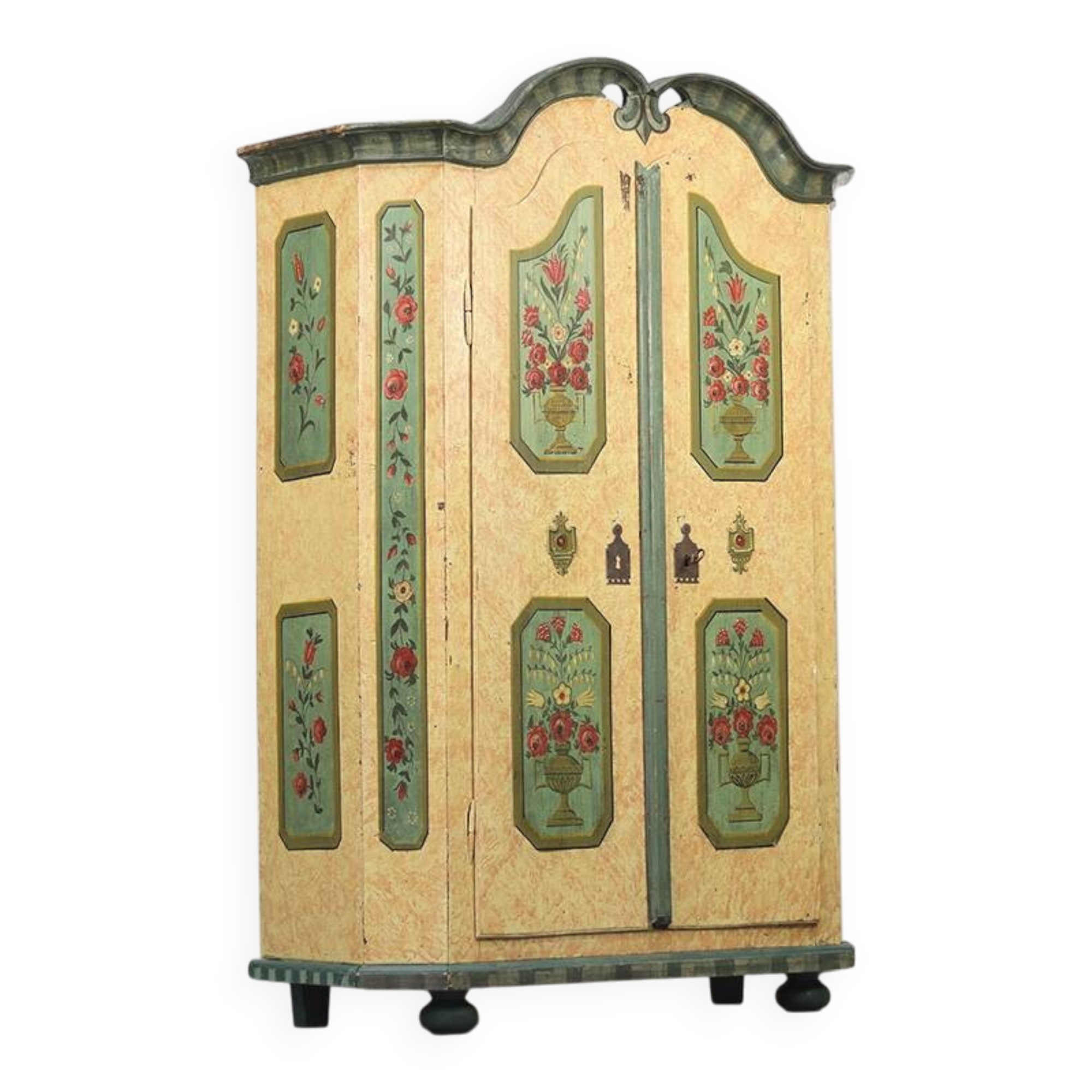 Painted folk art bridal wardrobe