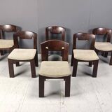 Vintage Brutalist Dining Chairs, Set of 6 - 1970s