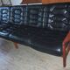 Danish 4-seater sofa with leather upholstery 244 cm, 1960s