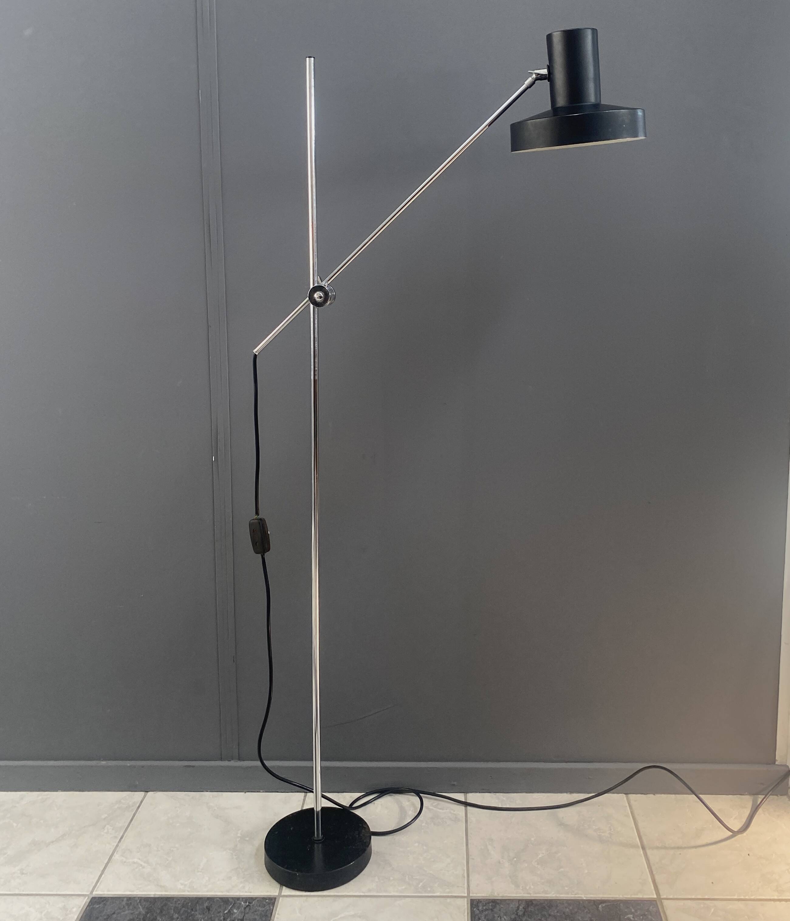 Metal floorlamp by J. Hoogervorst for Anvia Netherlands