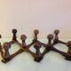 Ten-headed accordion coat holder / vintage 60s-70s