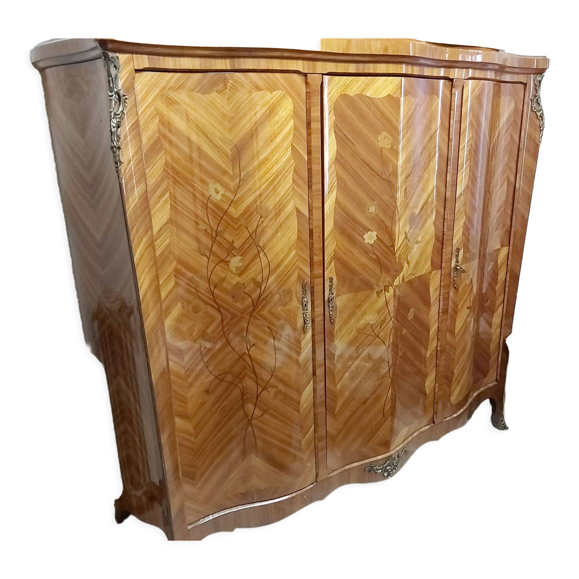 Wardrobe 3 door Louis XV style stamped Skalski