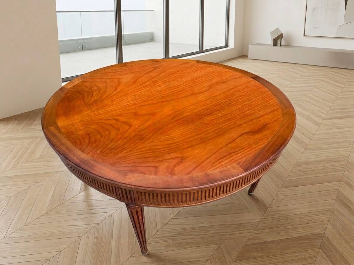 Extendable table in cherry wood Louis XVI - Roche Bobois